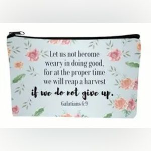 Galatians 6:9 Christian Verse Zipper Pouch